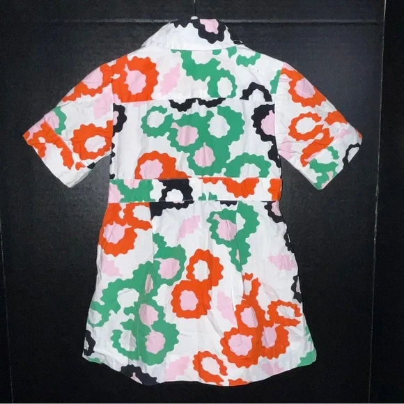 DVF+Baby Gap collab wrap dress, 100% cotton, white with green/black/orange/pink - Picture 5 of 10